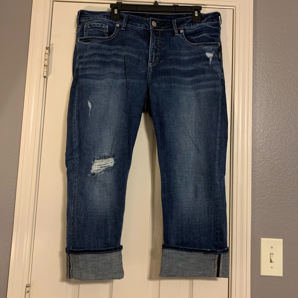 Silver Capris Sz 14